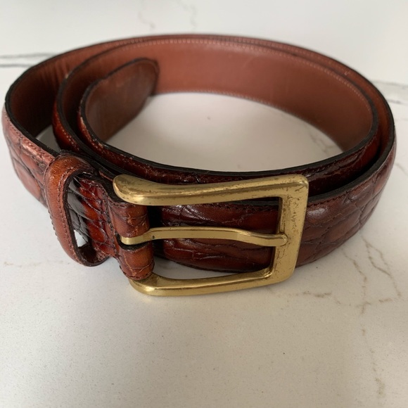Roundtree & Yorke Italian Calfskin Leather Belt 34 - Picture 3 of 7